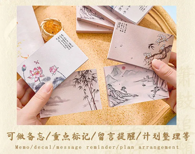 Chinese Style Memo Pad Note DIY Notepad Diary Stationery for Scrapbooking Office School Supplies