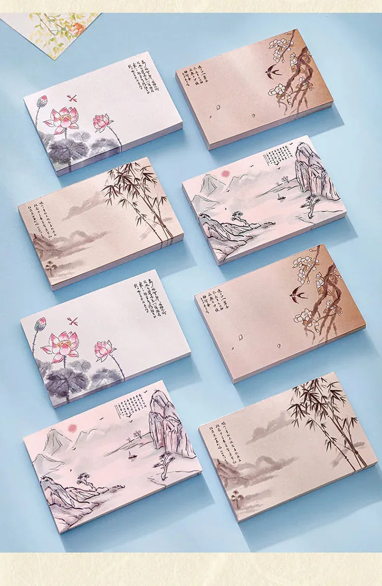Chinese Style Memo Pad Note DIY Notepad Diary Stationery for Scrapbooking Office School Supplies