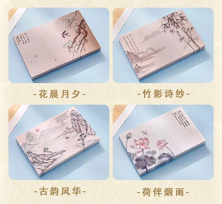 Chinese Style Memo Pad Note DIY Notepad Diary Stationery for Scrapbooking Office School Supplies