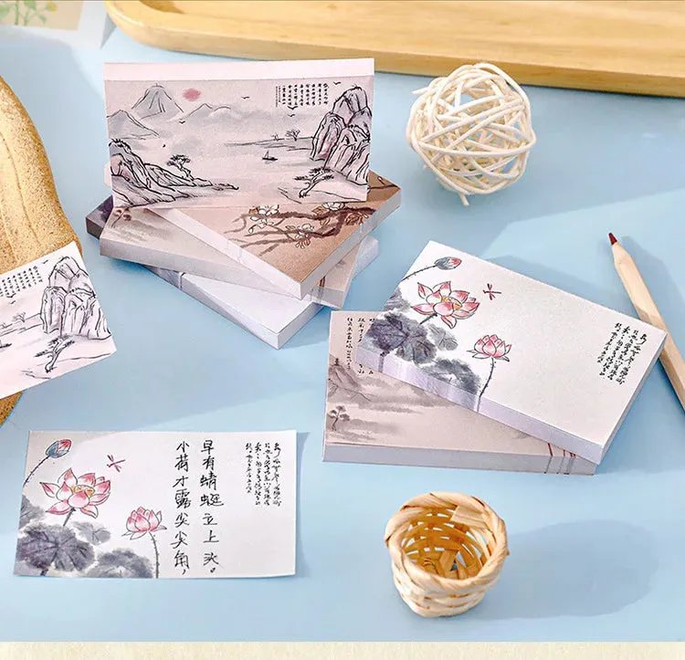Chinese Style Memo Pad Note DIY Notepad Diary Stationery for Scrapbooking Office School Supplies