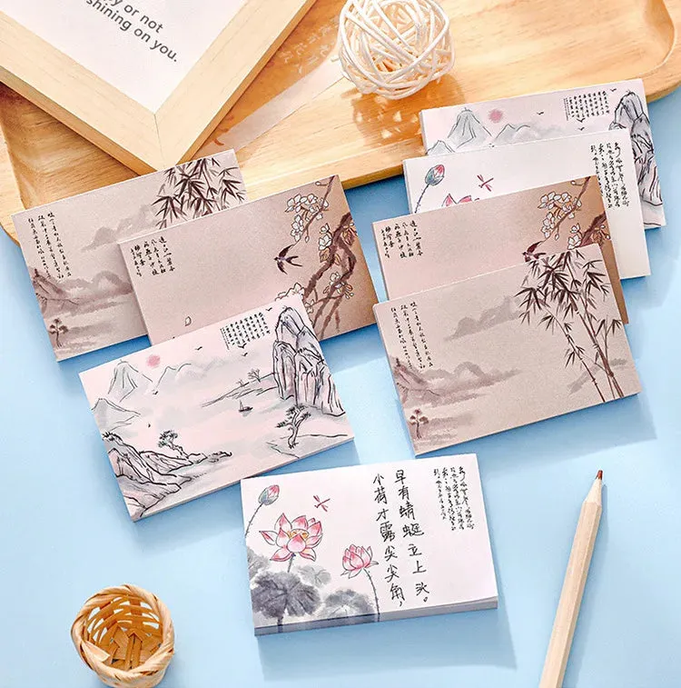 Chinese Style Memo Pad Note DIY Notepad Diary Stationery for Scrapbooking Office School Supplies