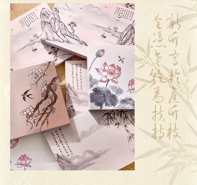 Chinese Style Memo Pad Note DIY Notepad Diary Stationery for Scrapbooking Office School Supplies