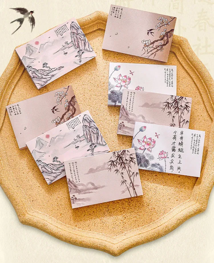 Chinese Style Memo Pad Note DIY Notepad Diary Stationery for Scrapbooking Office School Supplies