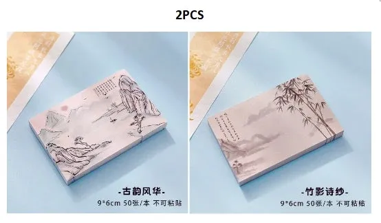 Chinese Style Memo Pad Note DIY Notepad Diary Stationery for Scrapbooking Office School Supplies