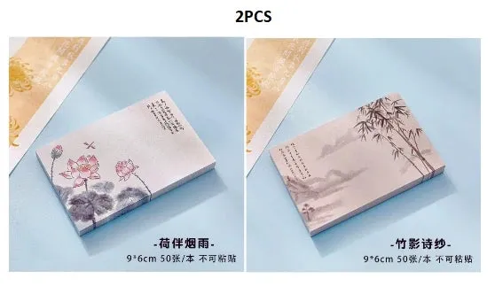 Chinese Style Memo Pad Note DIY Notepad Diary Stationery for Scrapbooking Office School Supplies