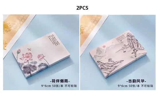 Chinese Style Memo Pad Note DIY Notepad Diary Stationery for Scrapbooking Office School Supplies