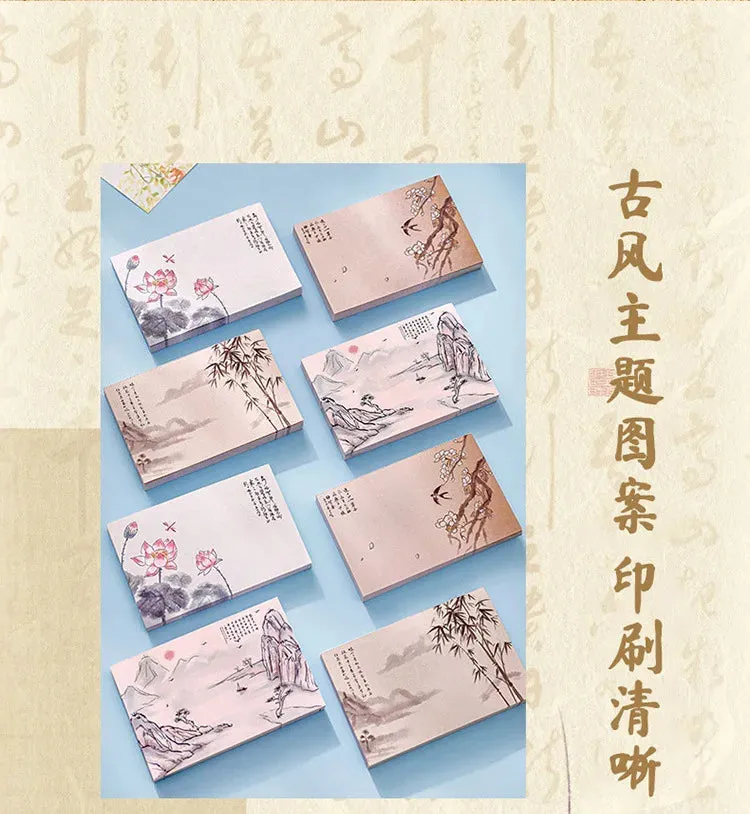 Chinese Style Memo Pad Note DIY Notepad Diary Stationery for Scrapbooking Office School Supplies