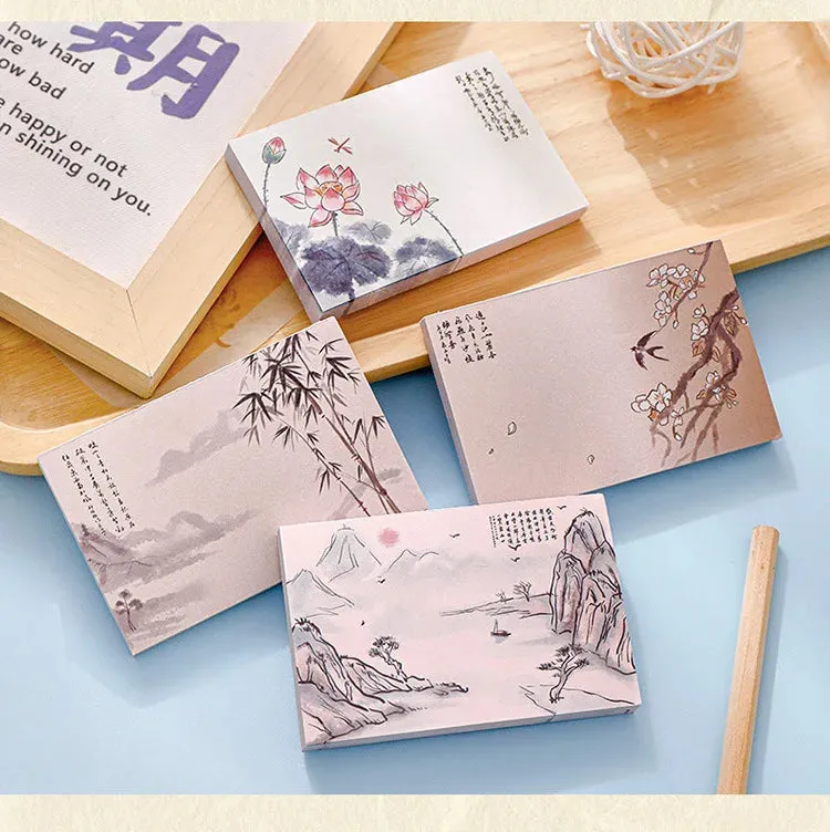 Chinese Style Memo Pad Note DIY Notepad Diary Stationery for Scrapbooking Office School Supplies