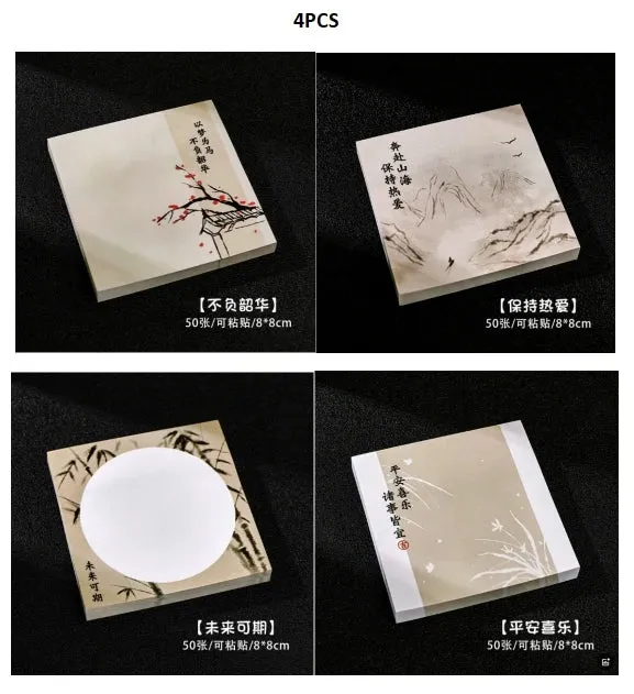 Chinese Style Memo Pad Note DIY Notepad Diary Stationery for Scrapbooking Office School Supplies