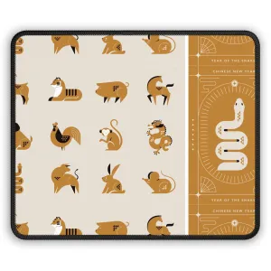 Chinese Zodiac Gaming Mouse Pad, Year of the Snake, Gaming Accessory, Unique