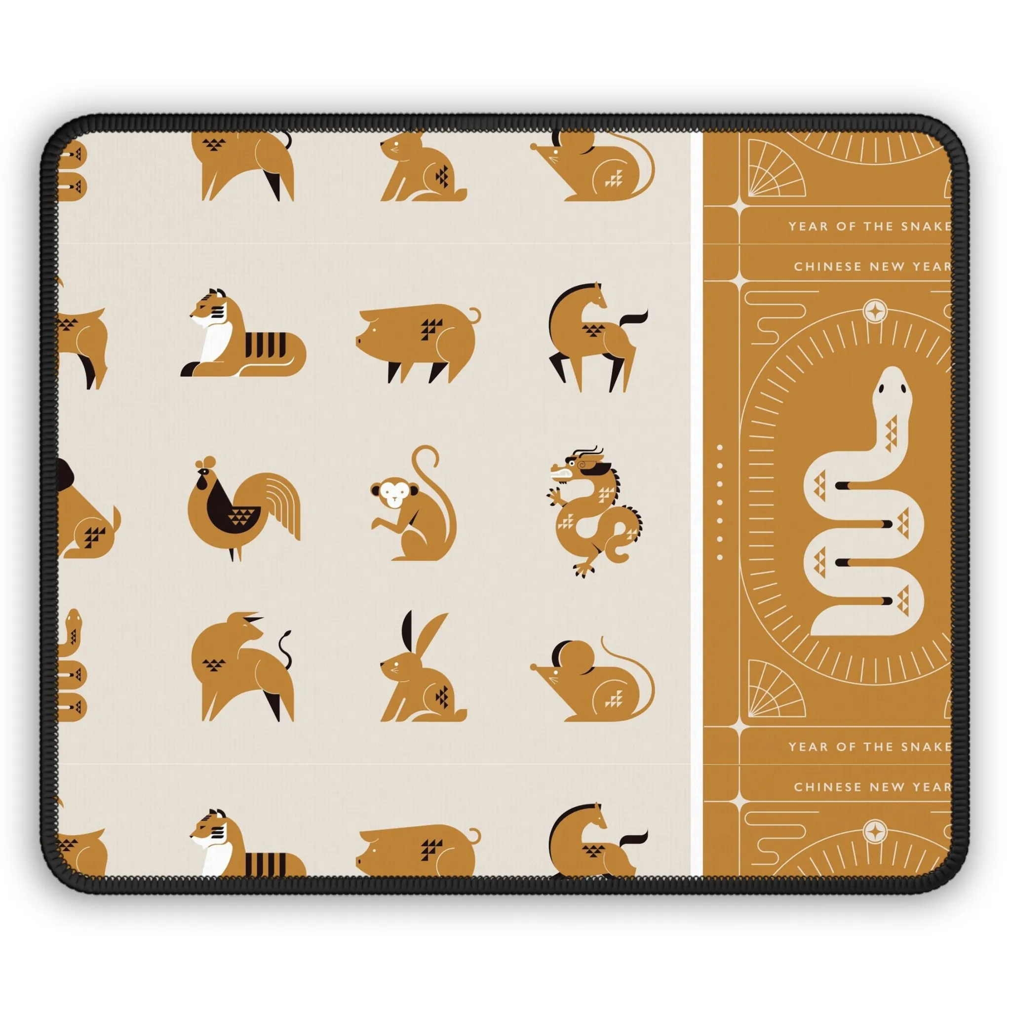 Chinese Zodiac Gaming Mouse Pad, Year of the Snake, Gaming Accessory, Unique