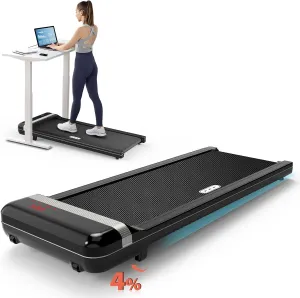 CIIHI Walking Pad Treadmill with Incline - Adjustable 4% Incline Walking Pad with 350lb Capacity - Ultra Quiet Portable Under Desk Treadmill for Walking Jogging