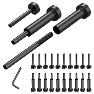 CKE10 Pairs Black Invisible Cable Railing kit 1/8" Swage Tensioner Hardware and Terminal Hidden T316 Stainless Steel Invisible Receiver and Swage Stud End for 2"x2" 4"x4" Wood/Metal Post Deck Stairs