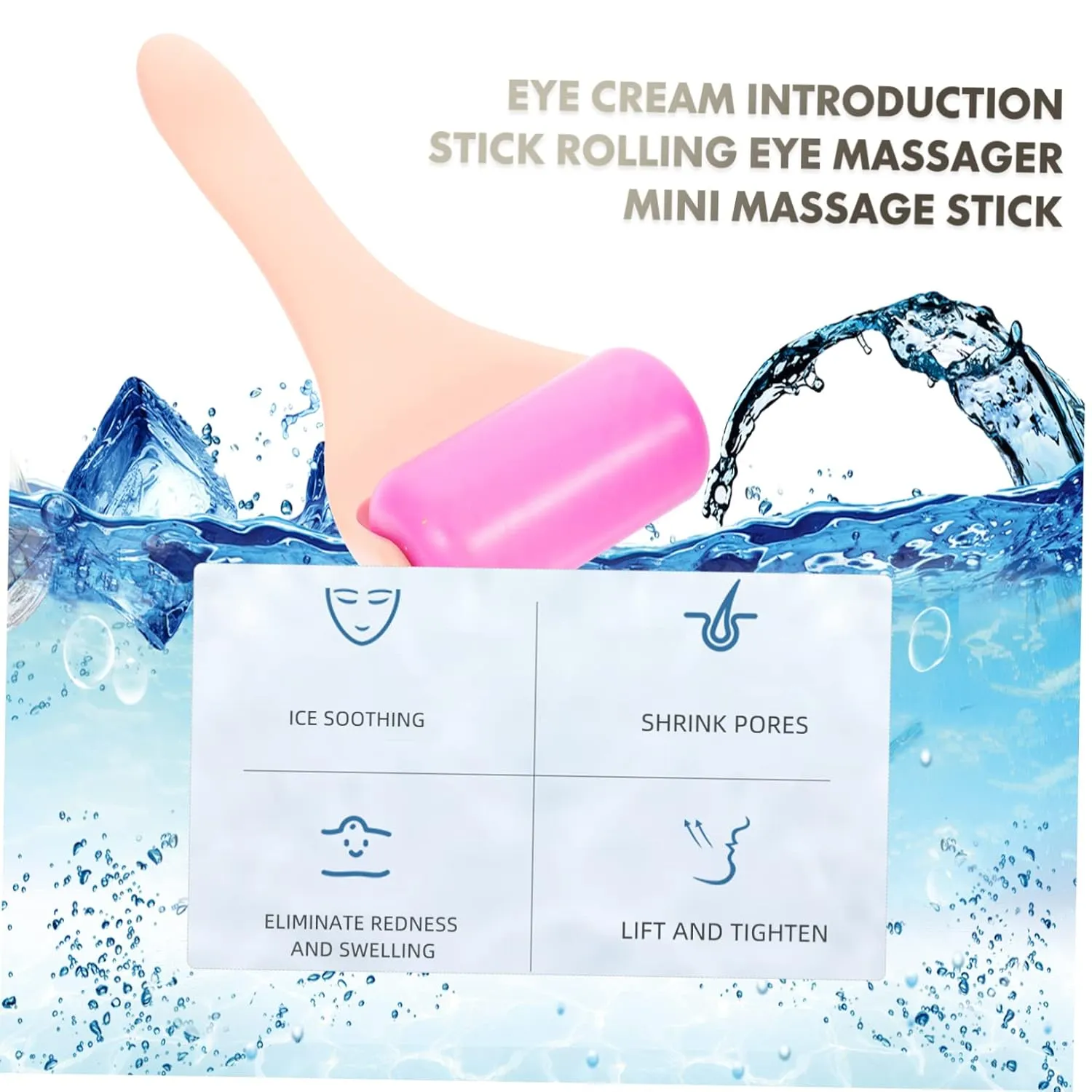 CLISPEED Facial Massage Roller for Eye Care Ergonomic Design for Comfortable Reduces Puffiness and Dark Circles Tool for Home and Travel