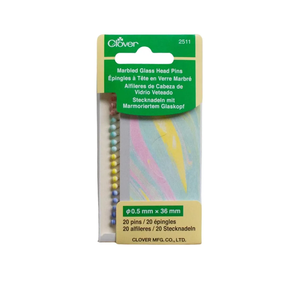 Clover 2511 Marbled Glass Head Pins