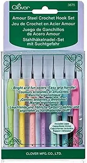 Clover Amour Steel Crochet Hook Set