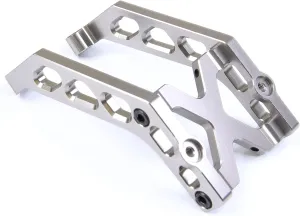 CNC Aluminum Wing Mount Set for 1/8 RC Car TLR Losi 8ight-XE 4WD Racing Upgrade Parts (Silver)
