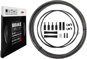 CNC Road Bike Brake Cable Kit,Universal Brake Cable Housing Coated Braided & Teflon Inner line for Bicycle Road Bike（Black/Gold/Silver/Titanium Silver）