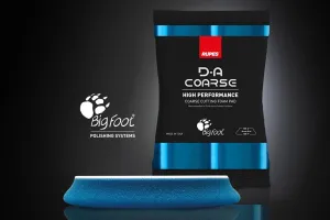 Coarse Blue DA foam pad, contour edge design, 150mm(6in)