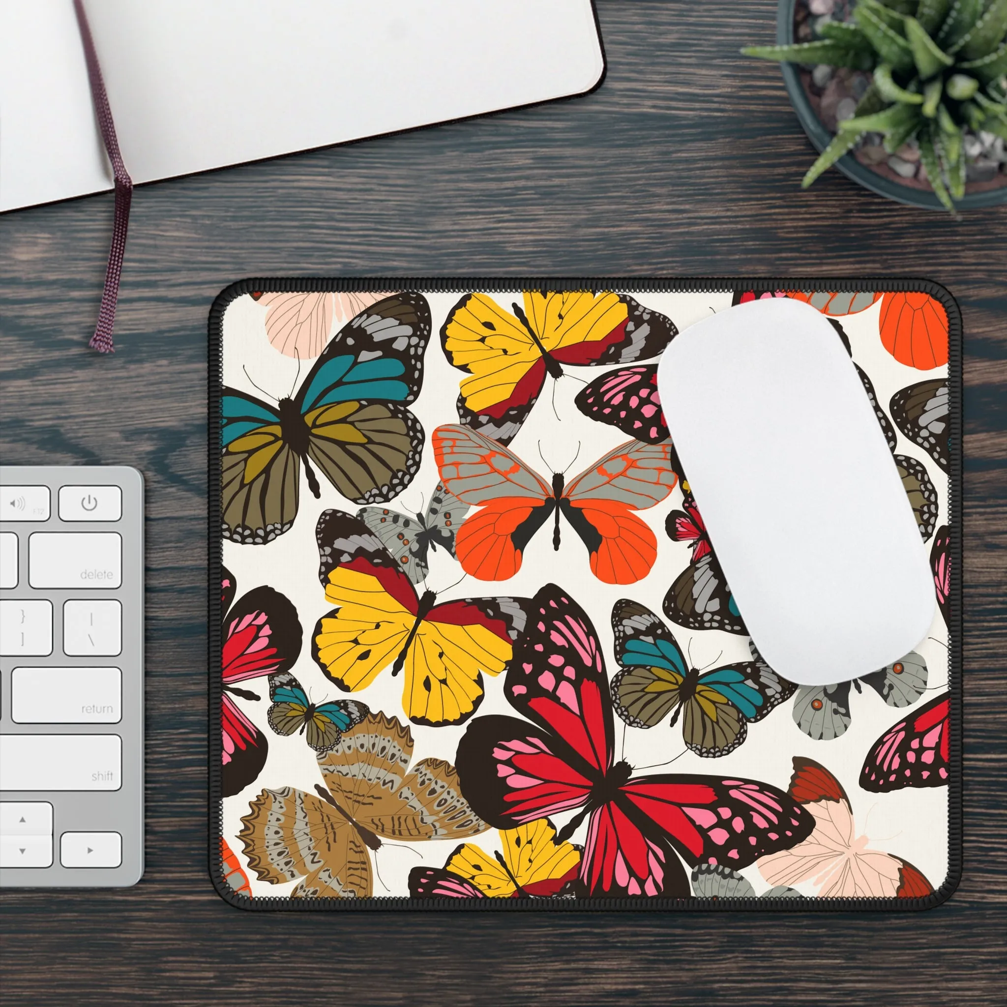 Colorful Butterfly Gaming Mouse Pad - Unique Desk Accessory for Creatives