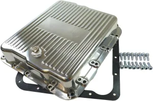 Compatible/Replacement for Chevy/GM 700R4-4L60E-4L65E Aluminum Transmission Pan Kit - Polished