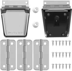 Cooler Stainless Steel Hinge & Latch Kit, for Igloo Cooler Replacement Parts, Ice Chest Hinges, Latch Posts, and Screws, High Strength Cooler Latch Replacement Parts Set.