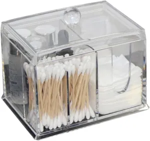 Cosmetics Storage Box Transparent Cotton Pads Organizer for Makeup Essentials Compact Container for Cotton Balls Swabs Easy Keeps Home Neat and Tidy