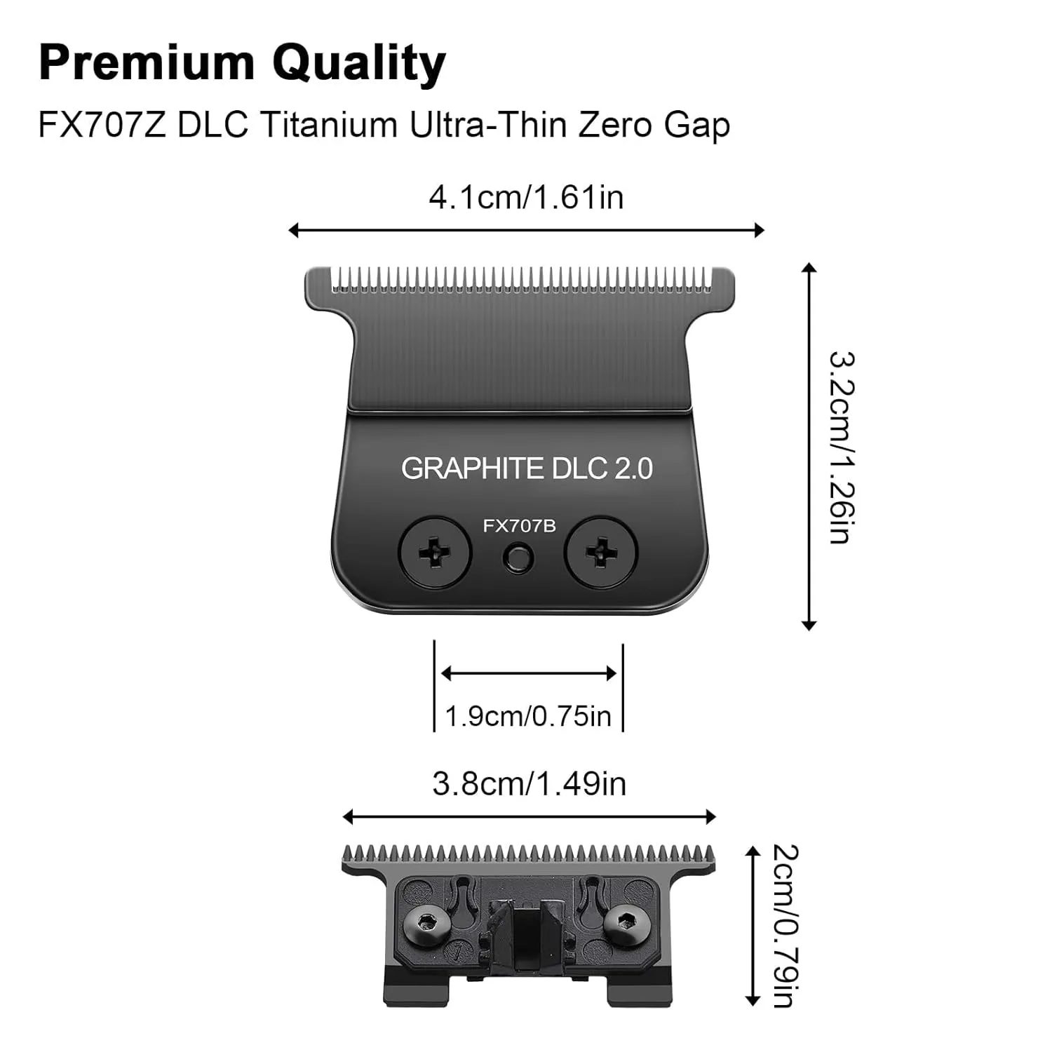 COSYONALL Trimmer Replacement Blade for Babyliss FX787 & FX726 Hair Trimmers,DLC 2.0 Clipper Replacement Blades Compatible with BaByliss Pro Barberology Trimmer Blades