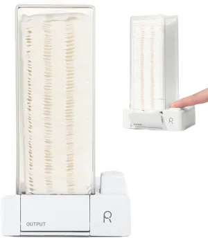 Cotton Pad Holder Sealed Automatic Cotton Pad Dispenser Dustproof Press Out Pads Holder with Non-Slip Bottom Wall Mounted Nail Remover Storage Box (with & Sticker), D