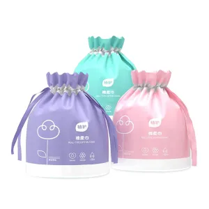 Cotton towels facial towels wet and dry use face towels thickened roll makeup remover cotton (5 pieces)