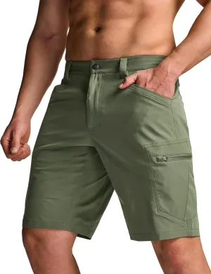 CQR Men's Quick Dry Stretch Hiking Cargo Shorts, Lightweight Water Resistant Tactical Casual, Golf & Outdoor with Pockets
