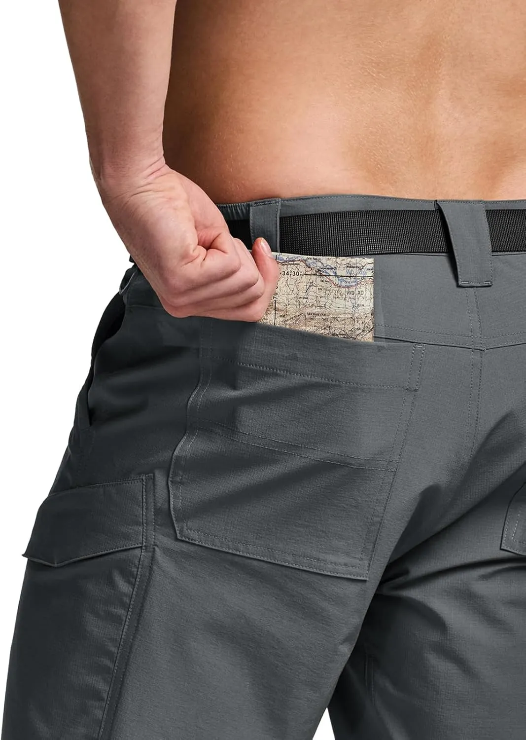 CQR Men's Quick Dry Stretch Hiking Cargo Shorts, Lightweight Water Resistant Tactical Casual, Golf & Outdoor with Pockets