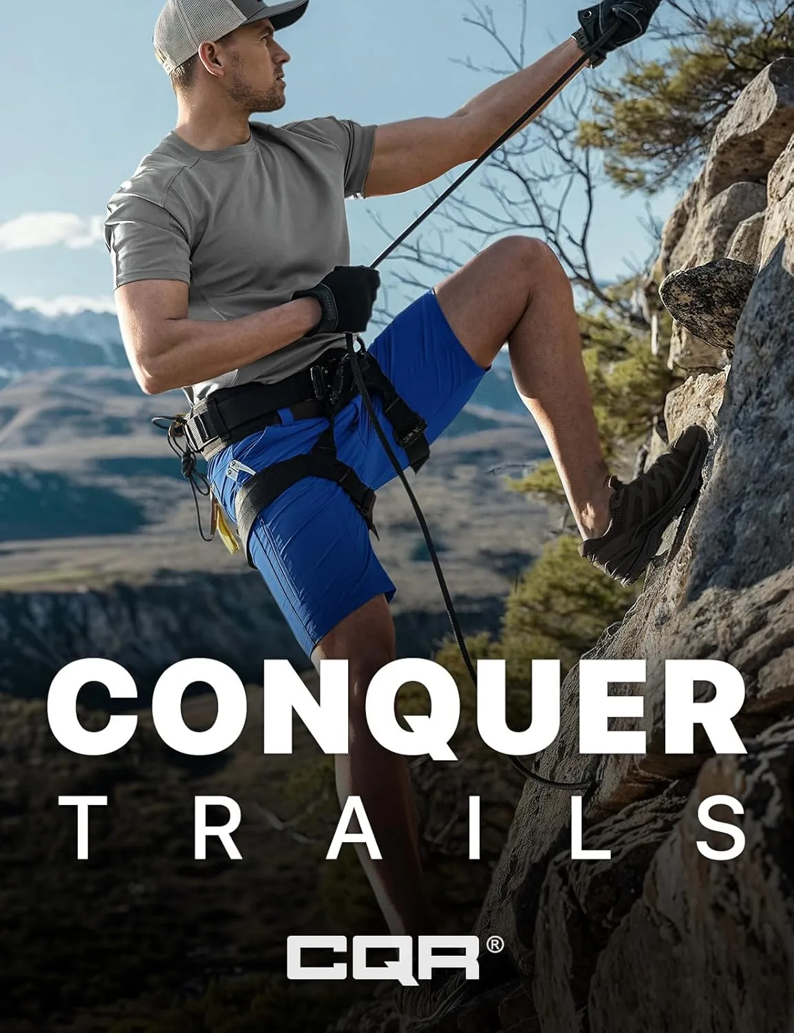 CQR Men's Quick Dry Stretch Hiking Cargo Shorts, Lightweight Water Resistant Tactical Casual, Golf & Outdoor with Pockets