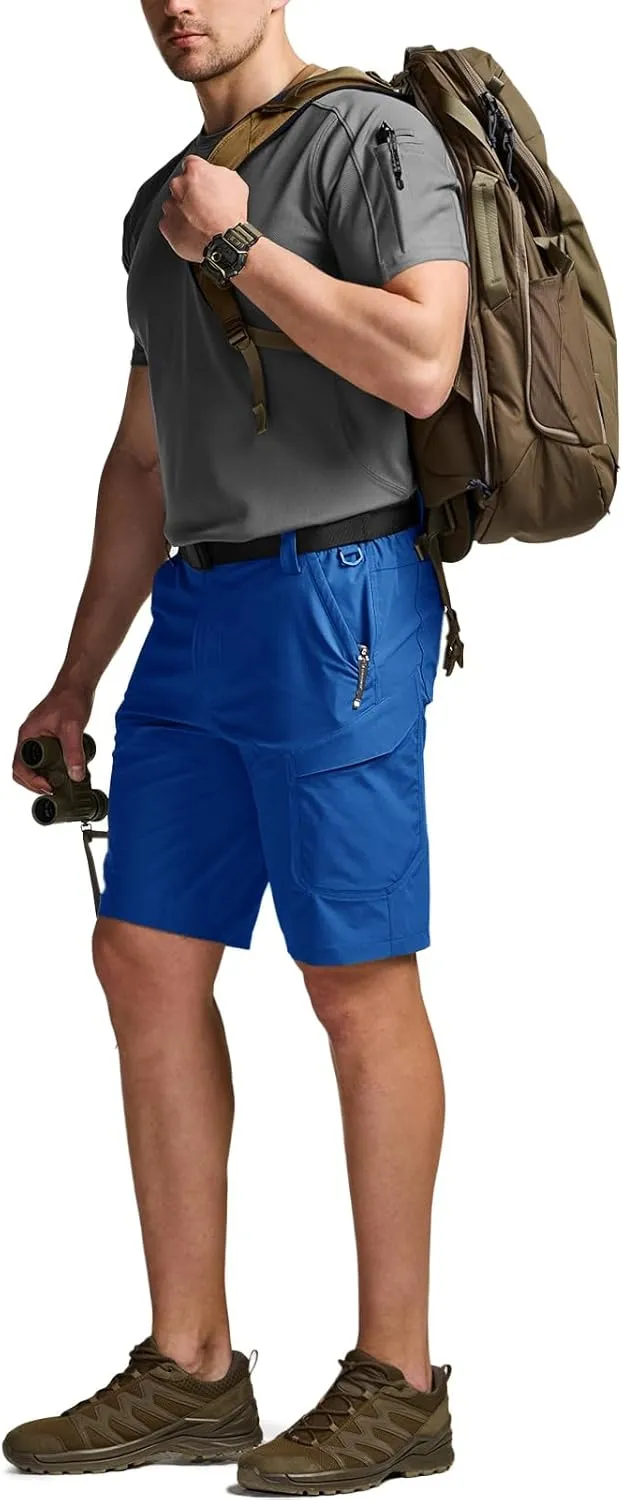 CQR Men's Quick Dry Stretch Hiking Cargo Shorts, Lightweight Water Resistant Tactical Casual, Golf & Outdoor with Pockets