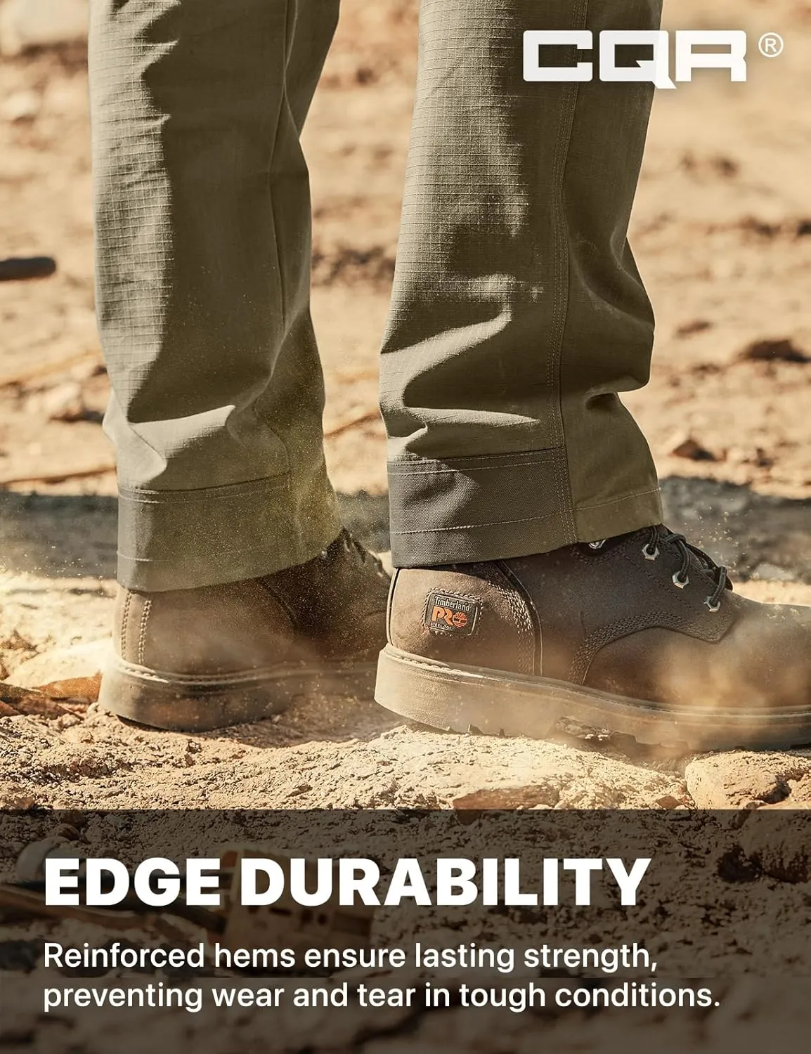 CQR Men's Quick Dry Work Pants, Water Resistant Outdoor Tactical Pants, Lightweight Stretch Cargo Hiking Pants
