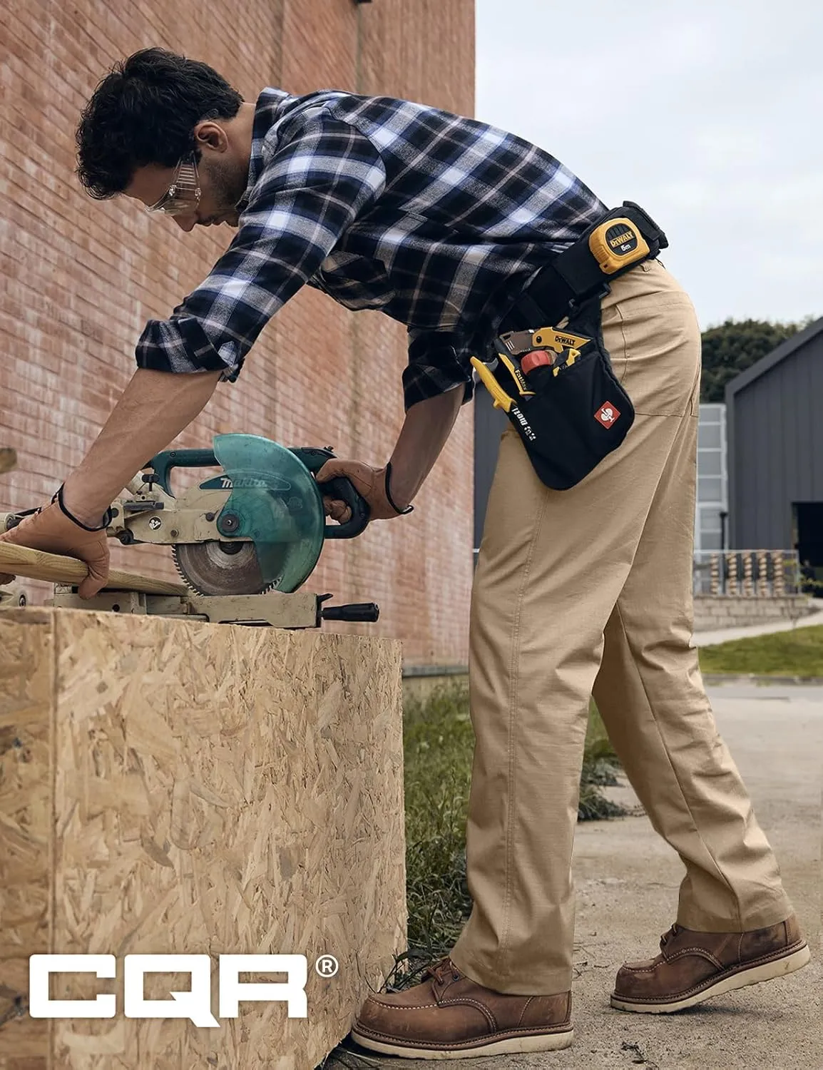 CQR Men's Quick Dry Work Pants, Water Resistant Outdoor Tactical Pants, Lightweight Stretch Cargo Hiking Pants