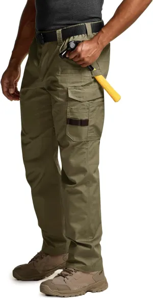 CQR Men's Quick Dry Work Pants, Water Resistant Outdoor Tactical Pants, Lightweight Stretch Cargo Hiking Pants