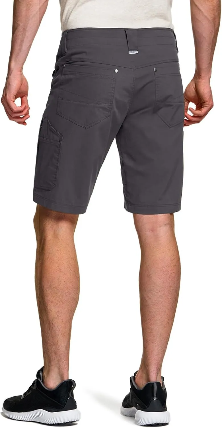 CQR Men's Stretch Utility Shorts, Lightweight Quick Dry Casual Shorts, Hiking Golf Cargo Shorts with Zipper Pockets