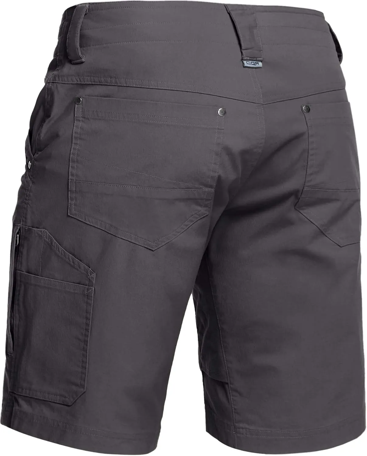CQR Men's Stretch Utility Shorts, Lightweight Quick Dry Casual Shorts, Hiking Golf Cargo Shorts with Zipper Pockets