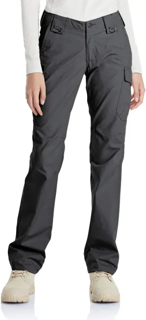 CQR Women's Flex Stretch Tactical Pants, Water Resistant Ripstop Cargo Work Pants with Pockets for Outdoor & Hiking