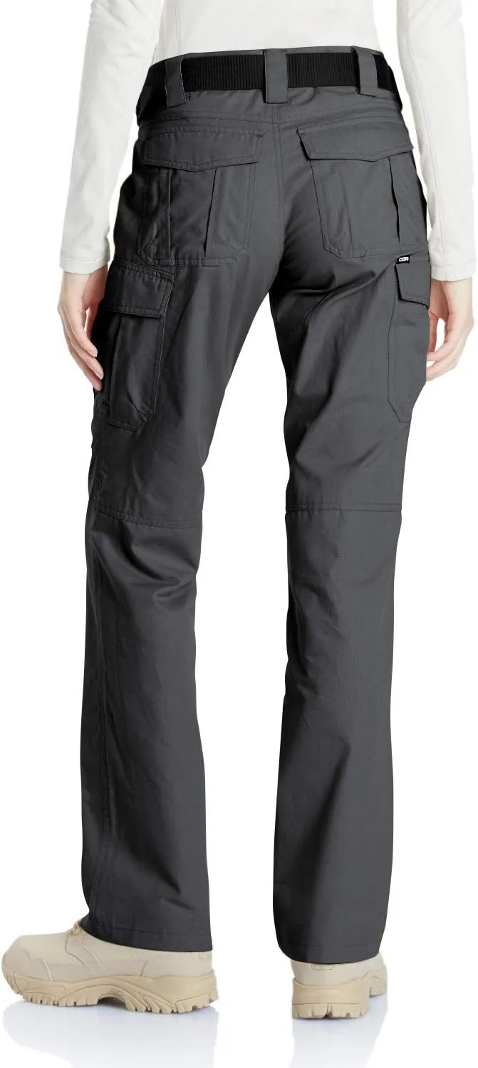CQR Women's Flex Stretch Tactical Pants, Water Resistant Ripstop Cargo Work Pants with Pockets for Outdoor & Hiking