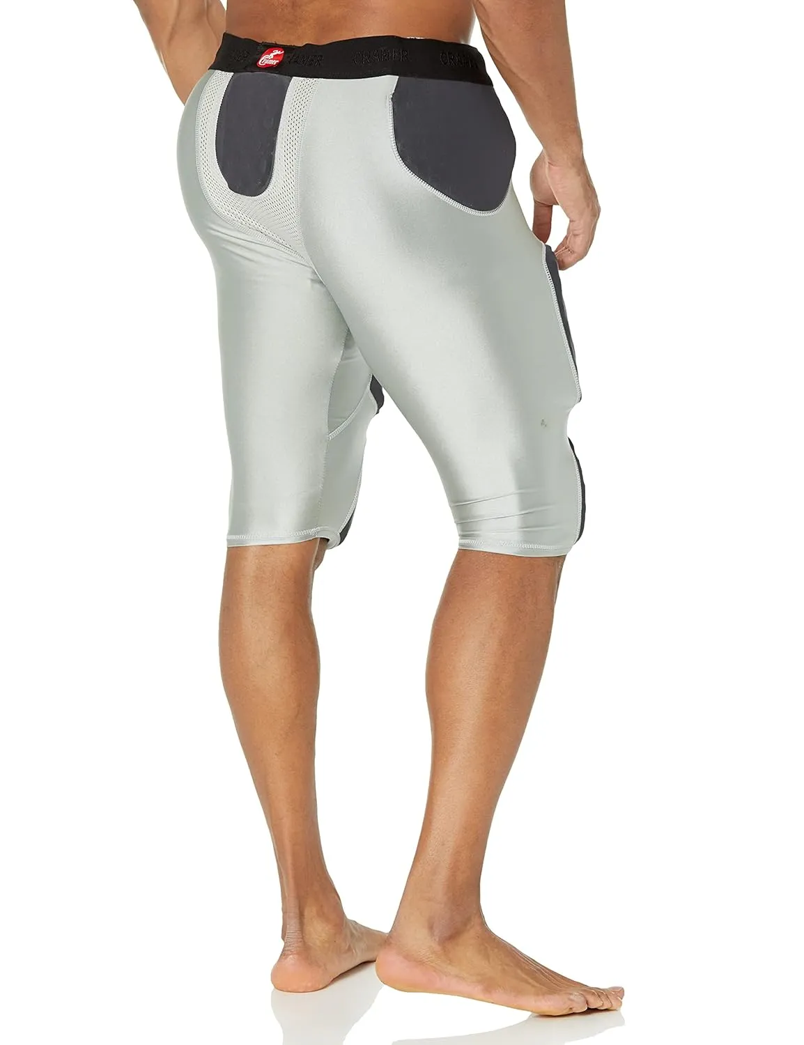 Cramer Thunder 7 Pad Football Girdle With Integrated Hip, Thigh and Tailbone Pads, Designed for Protection from High Impacts, High Hip Pad Coverage, Extra Thigh Protection Padding, Gray, 4X-Large