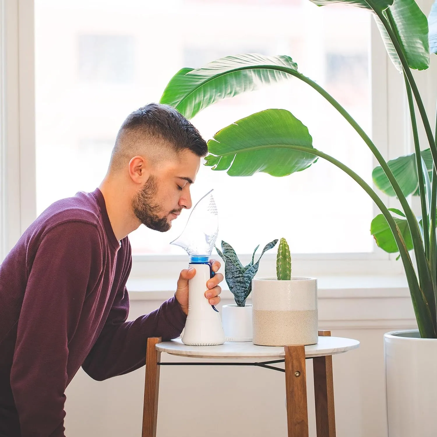 Crane Personal Sinus Steam Inhaler for Voice Crane Corded Personal Steam Inhaler, for Sinus, Congestion, Cough, & Cold Relief, Vapor Pad Compatible