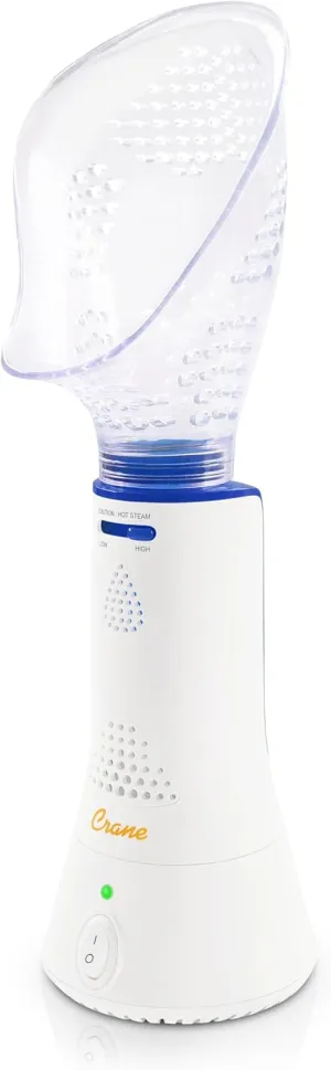 Crane Personal Sinus Steam Inhaler for Voice Crane Corded Personal Steam Inhaler, for Sinus, Congestion, Cough, & Cold Relief, Vapor Pad Compatible
