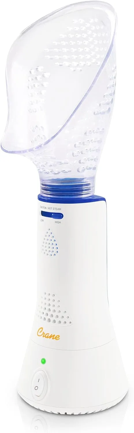 Crane Personal Sinus Steam Inhaler for Voice Crane Corded Personal Steam Inhaler, for Sinus, Congestion, Cough, & Cold Relief, Vapor Pad Compatible