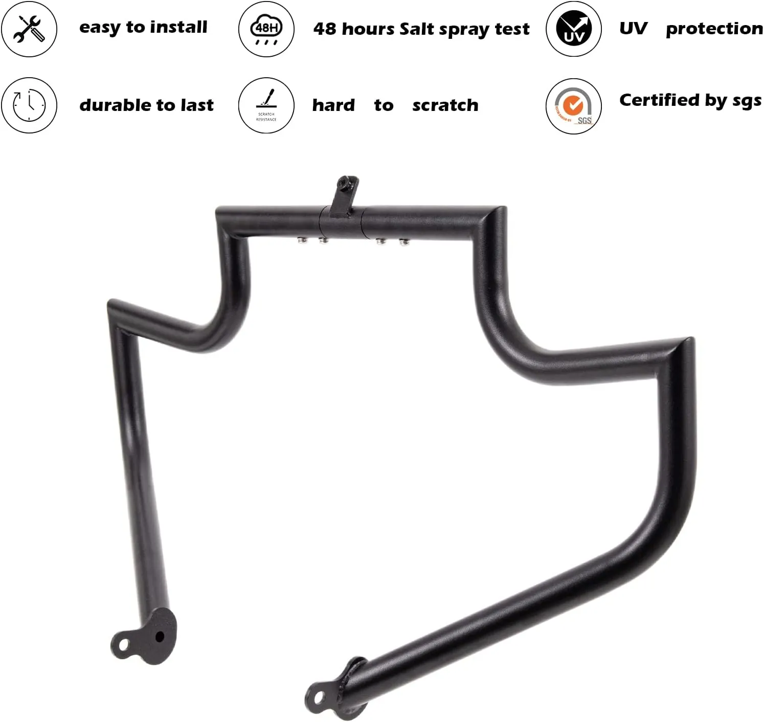 Crash Bar Engine Guard Highway Bar for Harley Davidson Touring Road Glide Road King Street Glide Electra Glide CVO and Trike Models 09-25(Black)