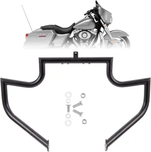 Crash Bar Engine Guard Highway Bar for Harley Davidson Touring Road Glide Road King Street Glide Electra Glide CVO and Trike Models 09-25(Black)