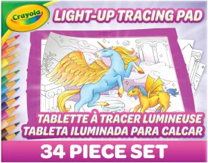 Crayola Light Up Tracing Pad - Pink, Writing & Drawing Art Kit for Kids, Kids Toys & Games, Tracing Light Box, Sketching Gifts for Girls & Boys, 6  [Amazon Exclusive]