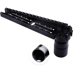 CrazyHobby RC 17mm Hub Wrench RC Ride Height Gauge 16-32mm Chassis Height Adjustment Ruler Turnbuckle Wrench Multi-Tool Multi-Tool for RC Cars