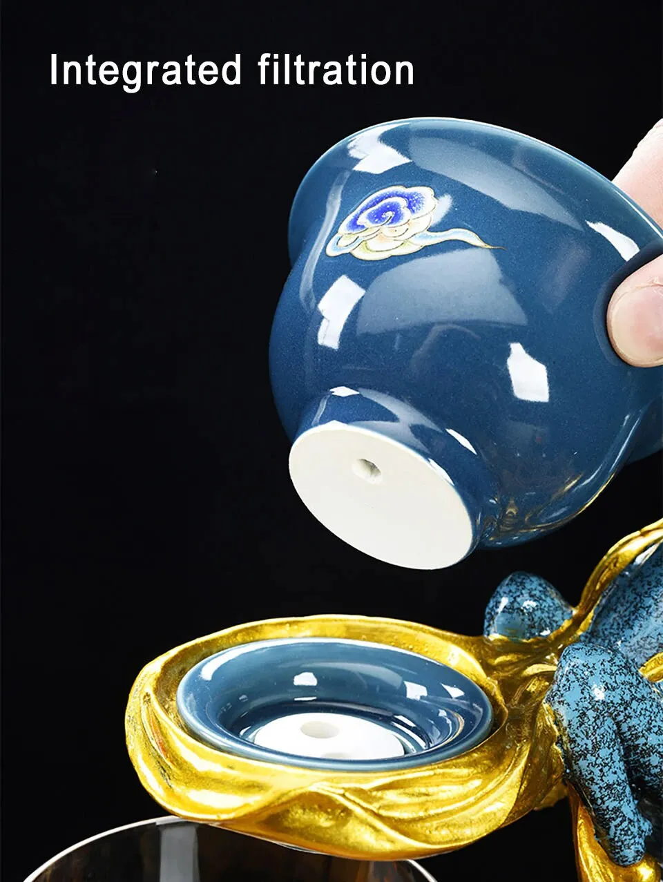 Creative Deer Glass Teapot Heat-resistant Glass Teapot Infuser Tea Drip Pot
